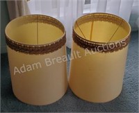 2 vintage lamp shades, 13 x 18.5, good condition