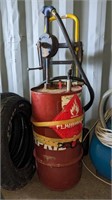 Fuel Drum, Pump and moving Dolley