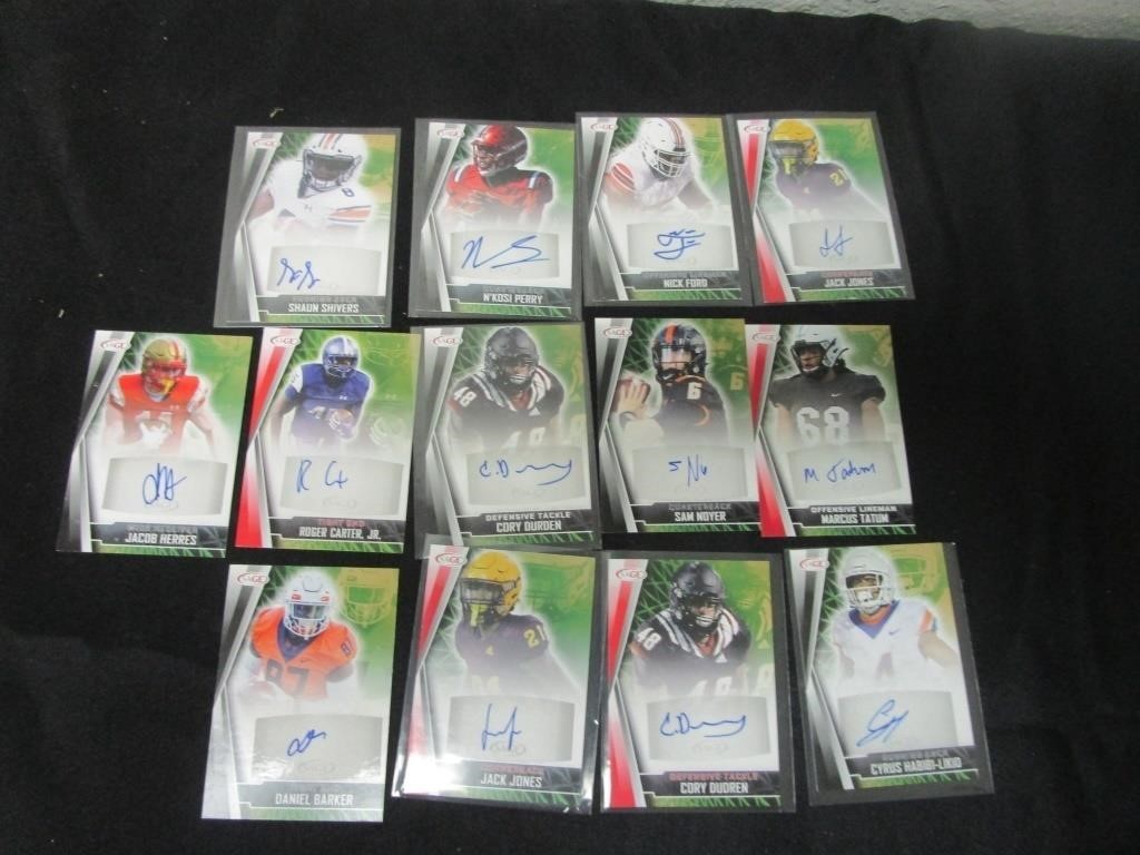 Signed Football Cards