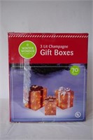 Lighted Gift Boxes Vintage Christmas