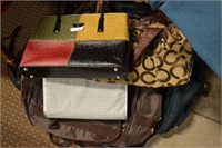 large lot of hand bags plus