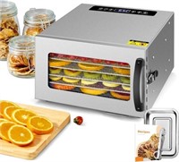 6 Trays Food Dehydrator  All Stainless Steel
