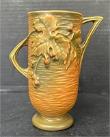 (J) Roseville Vase With Leaves & Stem Handles