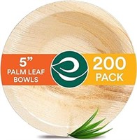 Eco Soul 5" Palm Leaf Bowls 200 Pack