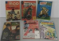 Six comic books
