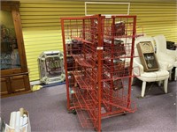 Large Red Retail Wire Rack