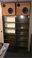 2 -7ft tall hand crafted book shelves -with built