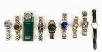 Lot of 9 Fashion Wrist Watches