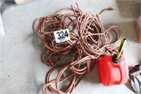 (2) Extension Cords & Small 1 Gallon Gas Can