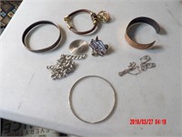 STERLING BRACLET, NECKLACE & OTHER JEWELRY