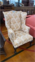 CHIPPENDALE STYLE WING CHAIR