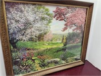 Framed Landscape Print, springtime