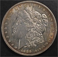 1889-O MORGAN DOLLAR AU