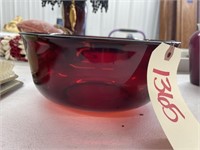 Ruby Glass Bowl 9"Dia