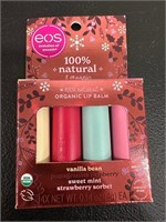 EOS 4pk Organic Lip Balm - NEW