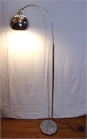 Modern chrome ball floor lamp.