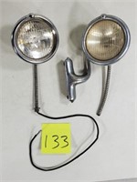 Vintage Nickel Plated Head Lamps