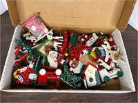 Wooden Christmas Ornaments Lot