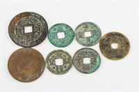 7 Assorted Chinese Northern Song and Qing Coins