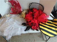 Bag of assorted Halloween costumes and accessories