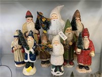 Contemporary Composition Santa Figurines