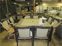 9 Pc. Patio Set: Lg. Square Table & 8 Chairs