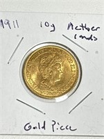 1911 10g Netherlands Gold Piece