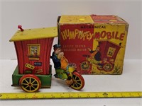 tin humphrey mobile toy in original box,  rare