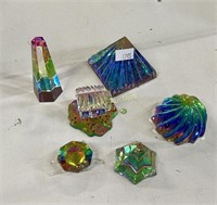 COLORED CRYSTAL PAPERWEIGHTS