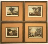 Set of 4 Hand-Colored Engravings by John Boydell.