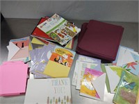 Greeting cards, notebooks and folders