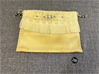 Handmade Inuit Art Leather Bag