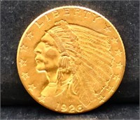 1926 Indian Head 2.50 Gold Coin