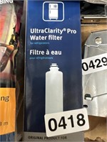 ULTRA CLARITY PRO WATER FILTER RETAIL $50