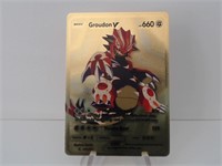 Pokemon Card Rare Gold Groudon V