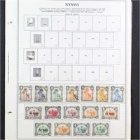 Nyassa Stamps 1900s-1920s Collection on pages