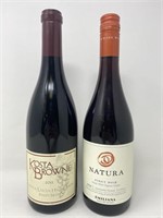 ‘11 Kosta Browne & ‘20 Natura Red Wine.