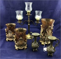 Brass & Brass Look Candleholders & Small Vases