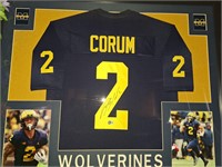Blake Corum Signed Jersey Framed