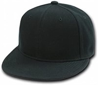 Decky Retro Fitted Cap, Black, 6 7/8