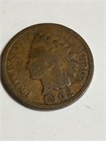 1902 Indian Head 1 Cent Coin