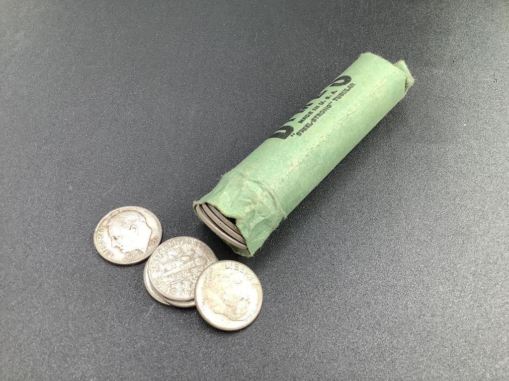 $5 ROLL OF SILVER DIMES 1964 AND OLDER