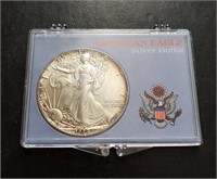 1987 American Silver Eagle 1 Troy Oz Coin Toned