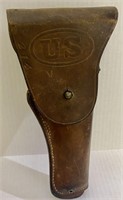 1918 US MILITARY 214 BROWN LEATHER HOLSTER