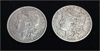 (2) 1889-O & 1899-O MORGAN SILVER DOLLARS