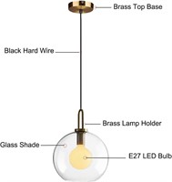 NEW $120 Spherical Glass Pendant Lighting