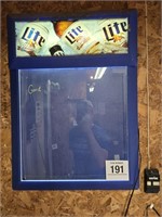 Miller Lite lit writing board 21" x 28" (uses dry