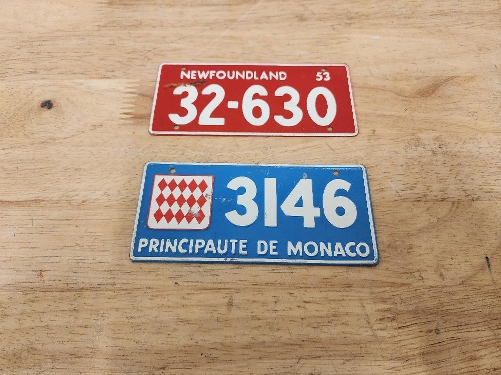 Vintage Cereal Box Bicycle License Plates