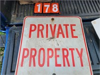 private property metal sign