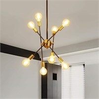 TOZING 8-Lights Gold Modern Sputnik